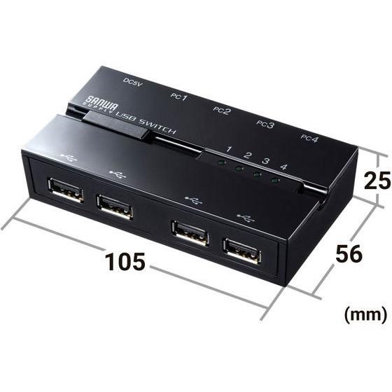 【お取り寄せ】サンワサプライ 磁石付きUSB2.0手動切替器 SW-US44HMG 切替機 ネットワーク機器 ＰＣ周辺機器｜cocodecow｜08