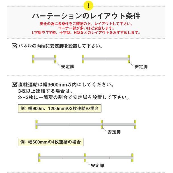 【メーカー直送】Netforce GOOLOO パーテーション キャスター脚 4個セット ブラック【代引不可】【お客様組立】 スクリーン パーティション 間仕切り｜cocodecow｜05