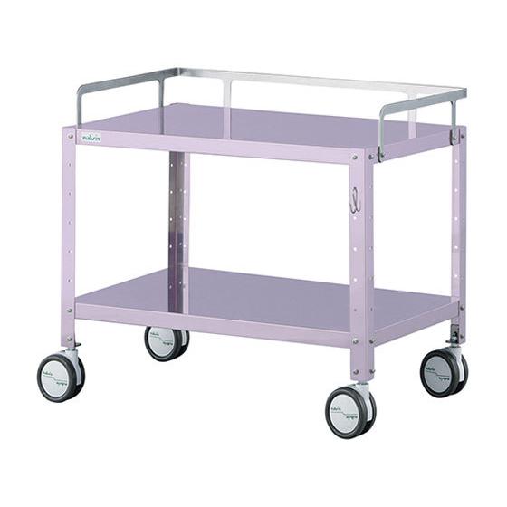 ナビス/MCSWR-2LF/ミニカラフルステンワゴン(フック付き・低床タイプ)レギュ ワゴン カート 運搬 配送 看護 医療