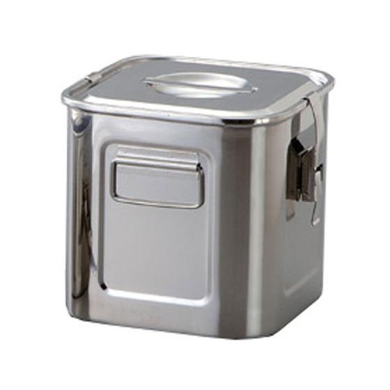 【お取り寄せ】丸山ステンレス 角型パッキン式タンク(取手付き)25L 30型 タンク 金属製 金属容器 計量器