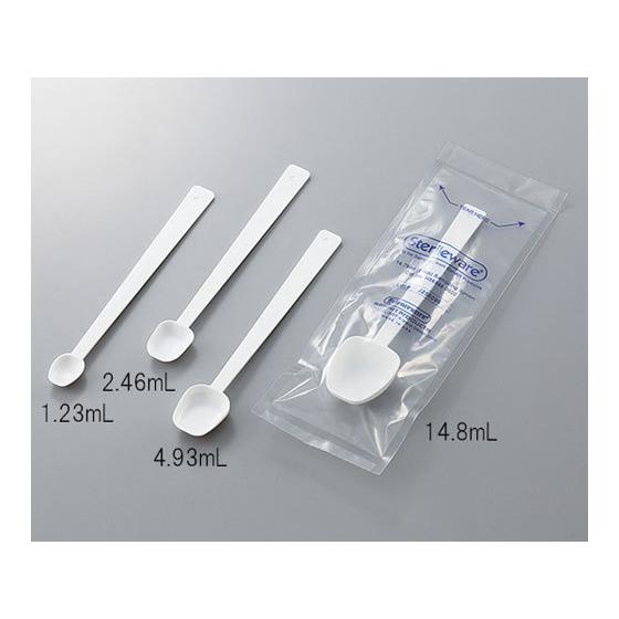 【お取り寄せ】アズワン 滅菌サンプリングスプーン 1.23mL H36940-0000 スプーン ヘラ スパーテル 実験用小物 機材