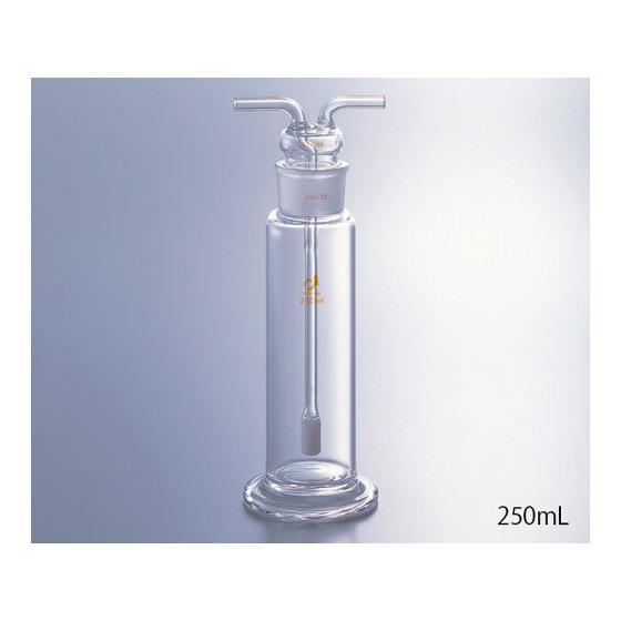 クライミング/ガス洗浄瓶(棒フィルター付き)125mL/0456-01-10 ガラス製品 実験用 小物 機材 研究用