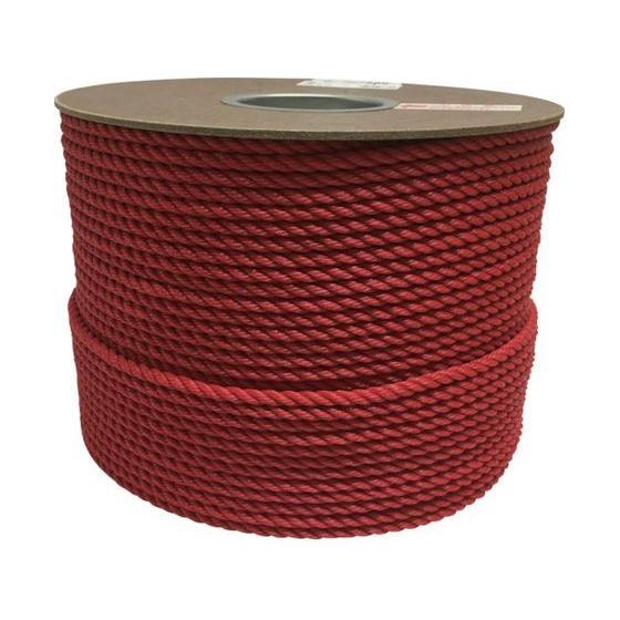 ユタカメイク ポリエチレンロープドラム巻 6mm×200m レッド PRE-101 ＰＥロープ 輪ゴム ひも 梱包資材