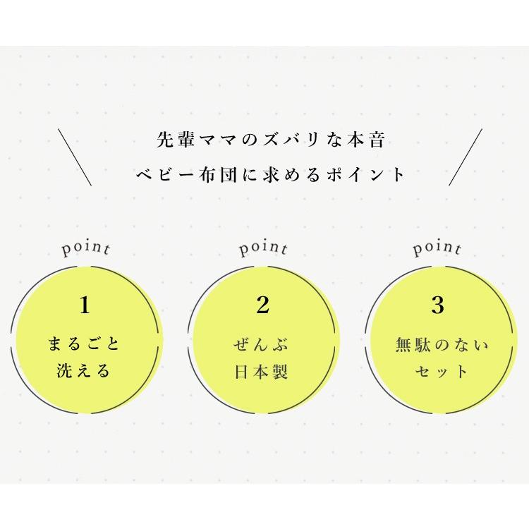 ベビー布団 セットミニサイズ ミニ布団 日本製 洗える 6点 日本製 サンデシカ ココデシカ 新生児 かわいい 送料無料｜cocodesica｜11