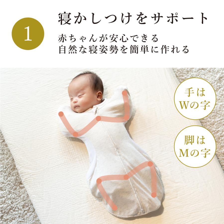 サンデシカ ベビー スワドル おくるみ 新生児 医師と作った寝心地 Hug