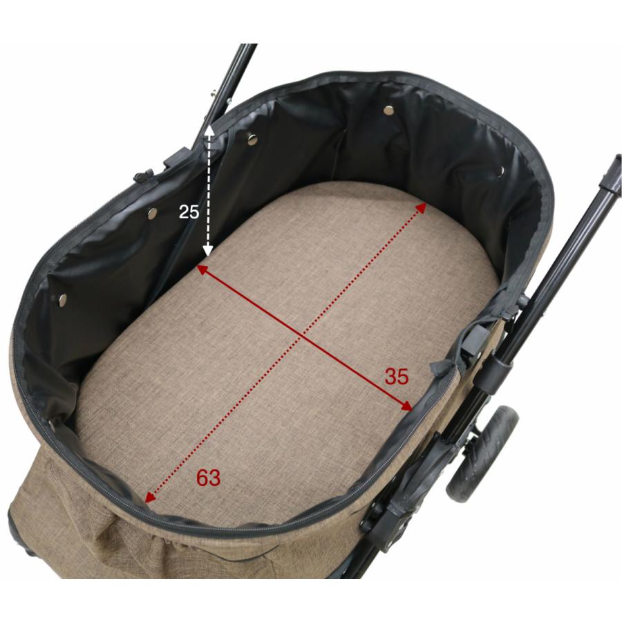 耐荷重30kg!ココハート 4輪ペットカート/ペットバギー 耐荷重30kg!ココハート 4輪ペットカート/ペットバギー