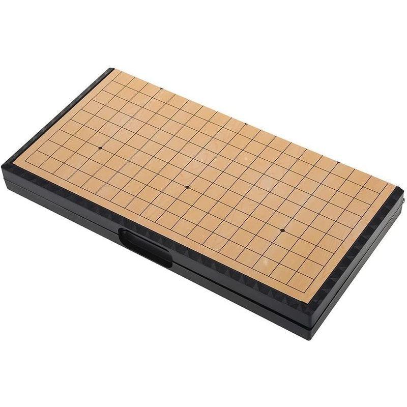 囲碁セット 囲碁 囲碁盤 セット 折り畳み式碁盤 28.5x14.5x3 知育玩具 ポータブル 予約販売品 マグネット石 cm