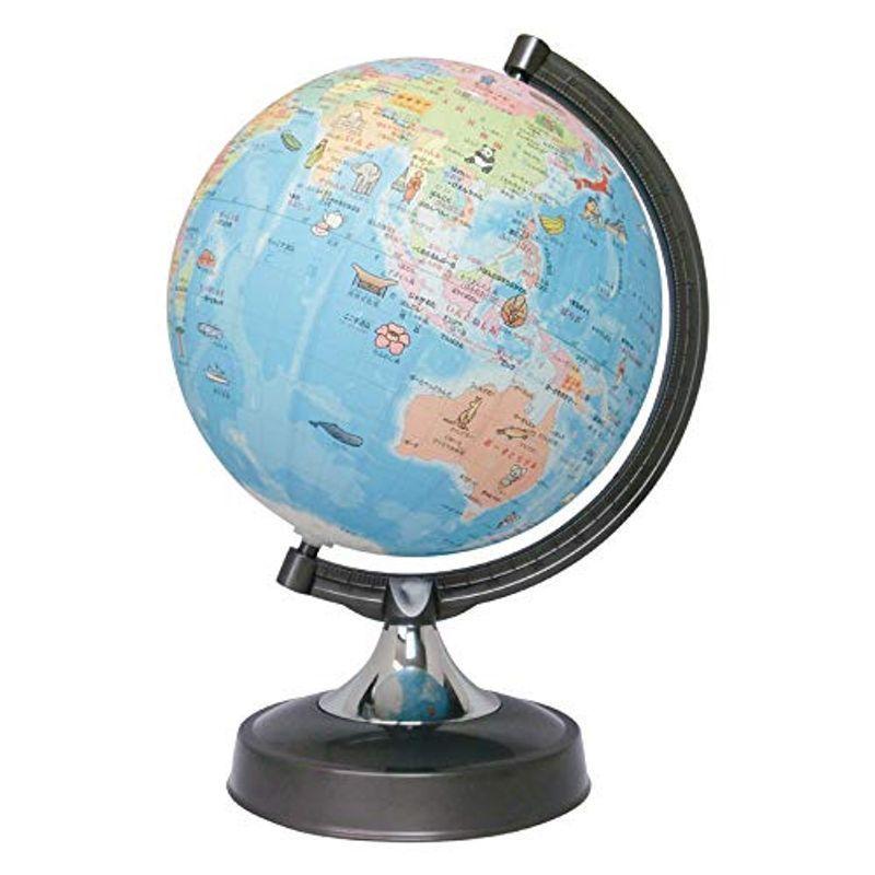 流行に 絵入りひらがな地球儀 国旗付き世界地図付 机上アクセサリー