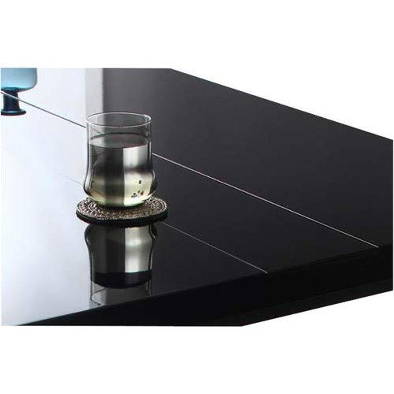 ダブルブラック 本物の 鏡面仕上げ アーバンモダンデザインこたつテーブル VADIT 5尺長方形 適当な価格 ノーブランド品 バディット 80×150cm
