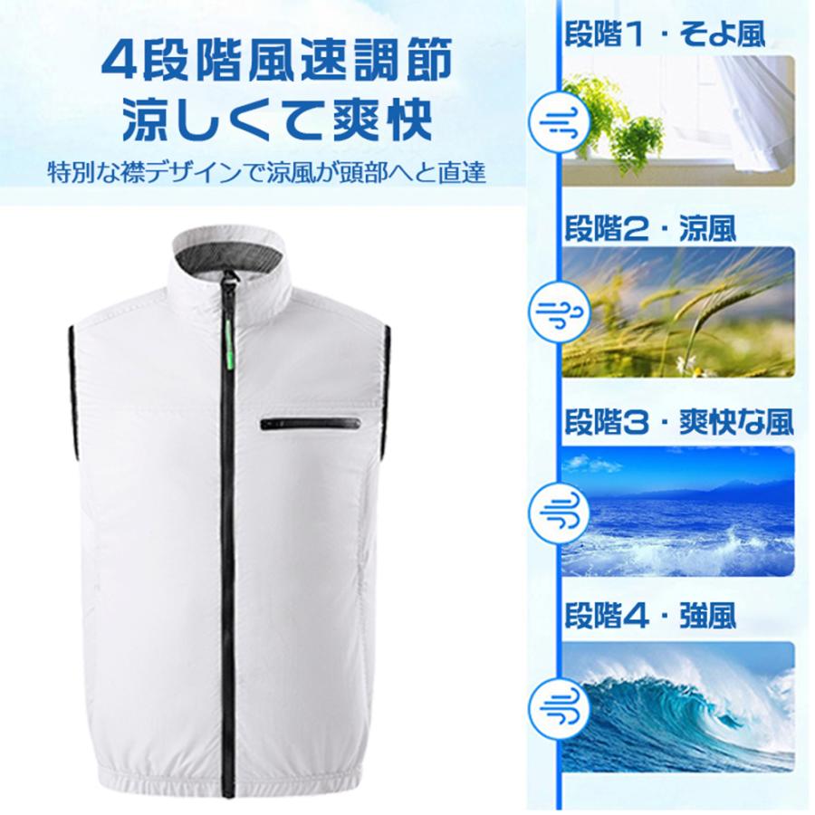 ファン付きベスト 3点セット ファン付き作業服 ファン付きウエア
