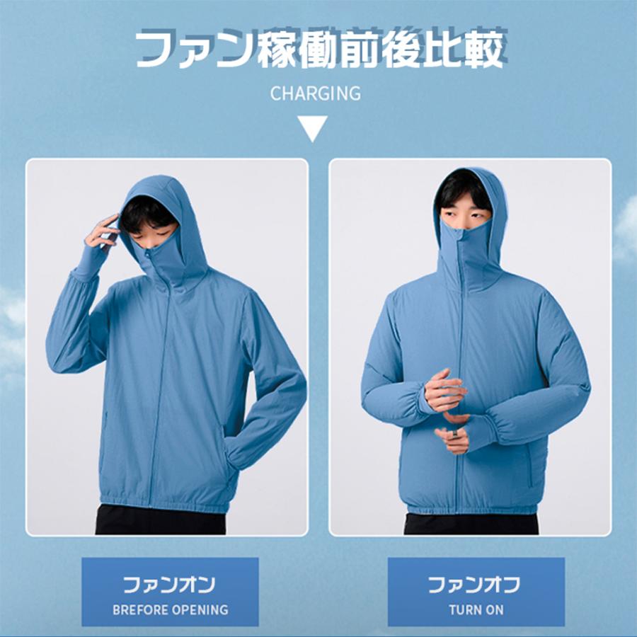 youlixiangzhangshan【3点セット】　空調服　ファン ファン付きベスト 3点セット ファン付き作業服 ファン付きウエア