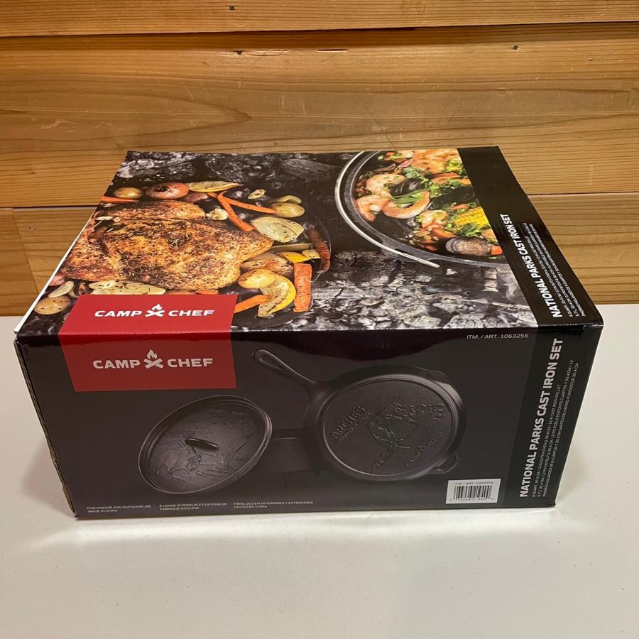 キャンプシェフ 12インチダッチオーブン & スキレットセット Camp Chef Cast Iron Set【訳あり】7700C0323