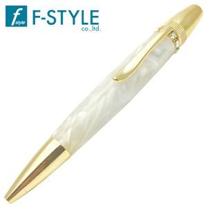 高級 ボールペン 名入れ エフスタイル (F-STYLE) Acrylic&Ring スワロフスキーTop ボールペン ホワイト TAS1700WH