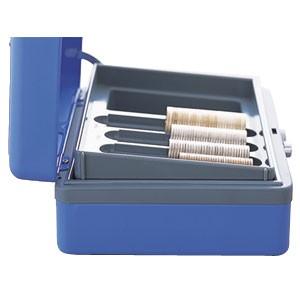 防犯 カール事務器 手提金庫 ブルー キャッシュボックス M CB-8100-B |  | 02