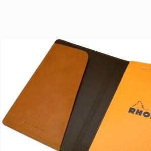 メモカバー 革 スリップオン Rio&DNLシリーズ ダークブラウン RHODIA メモカバー No.14サイズ対応 IOL-6802DBR｜cocolab｜04