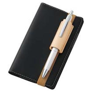 ブックバンド おしゃれ 革 名入れ パイロット B6サイズ手帳用 革製ペン差し付手帳バンド ブラック PBB-06-B | PILOT（文具） | 01