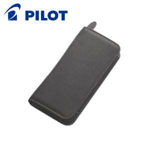 ペンケース 革 名入れ パイロット ファスナー ペンサンブル ペンケース ブラック PSPC-01-B | PILOT（文具）