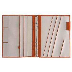 システム手帳 A5 革 バインデックス 名入れ無料 セオリア A5 15ミリ 手帳 オレンジ AA96-5 | Bindex | 01