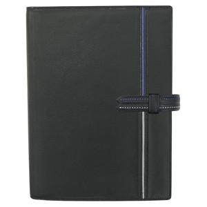 システム手帳 A5 革 バインデックス 名入れ無料 デュエ A5 15ミリ 手帳 ネイビー AA97-1 | Bindex | 01