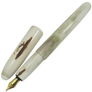 万年筆 平井木工挽物所 雲舟シリーズ プレーンキャップ (鹿の角) SI-M