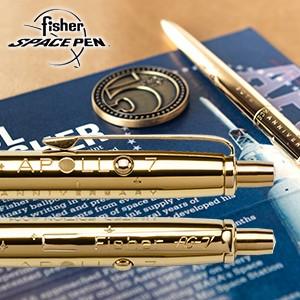 高級 ボールペン フィッシャー 限定版 アポロ7号50周年記念 ゴールドチタニウム アストロノートスペースペン＆コインセット AG7-LE | FISCHER