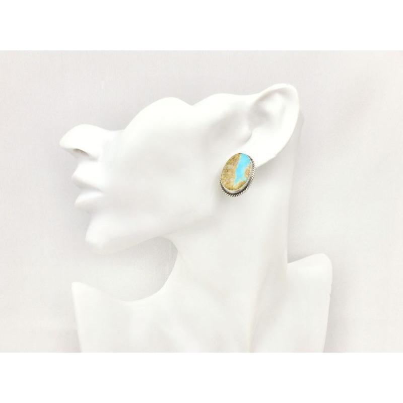 ナバホ ボルダーターコイズ ピアス : ern-220728-1 : Cocole Yahoo!店 