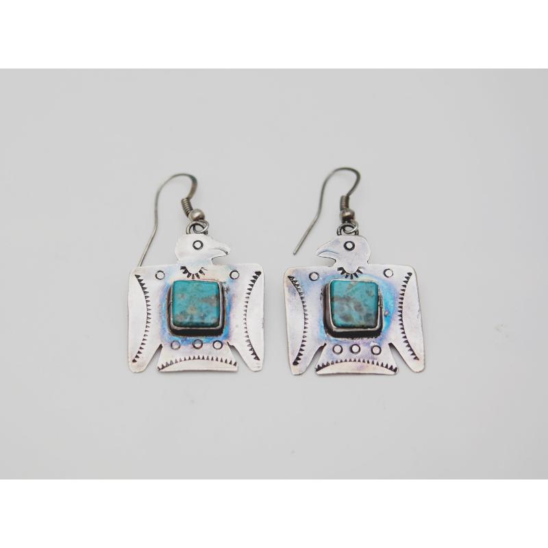 サンダーバード　ピアス　インディアンジュエリー　ターコイズ　ナバホ　navajo インディアンジュエリー ナバホ サンダーバード ターコイズピアス