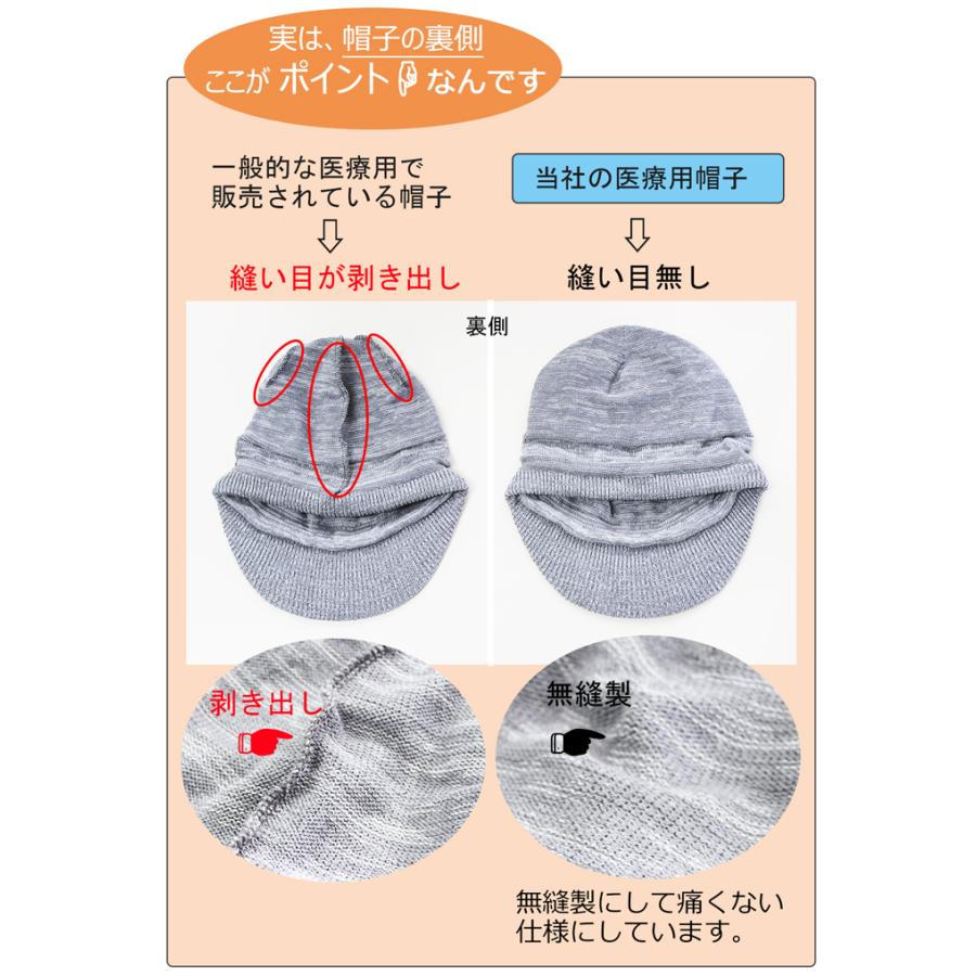 Abricot ★単品購入お値下げ不可様　確認用 COCOLO 医療用帽子 春夏秋用 オーガニック 【ツバ付き】レース編み
