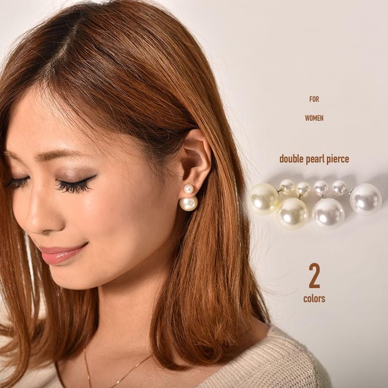 ピアス ダブルパールピアス バックピンパールピアス パール アクセサリー シルバー ゴールド レディース Org Pearlpierce01 Coco Lucia Yahoo 店 通販 Yahoo ショッピング