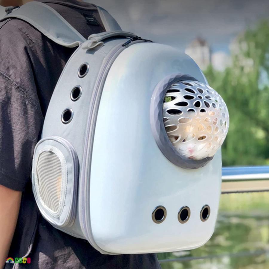 猫キャリーリュック ペットバッグ 宇宙船カプセル型 ペットサークル おしゃれ 犬キャリー 軽量 耐荷重8Kg 大容量 通気性 リュック｜cocomarket2023｜11