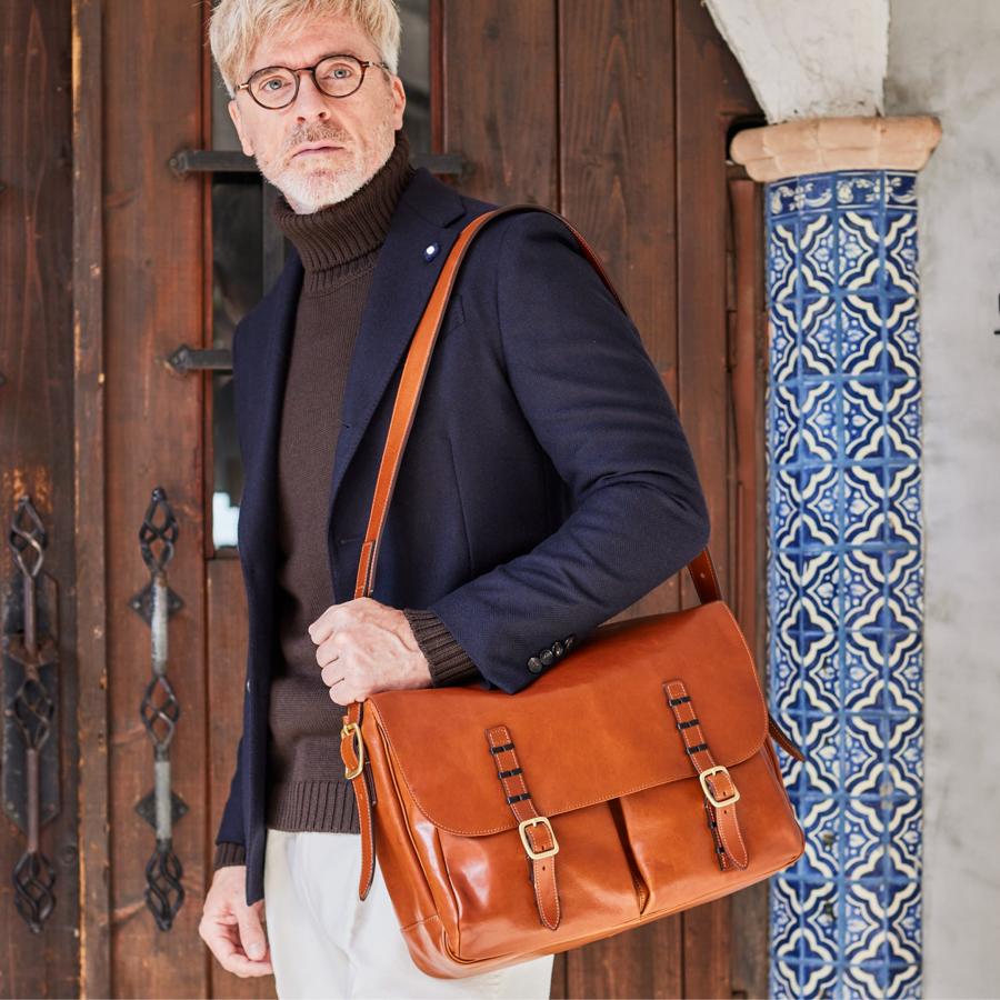 【ココマイスター】ダブルウッド・クラシカルショルダー ショルダーバッグ メンズ 革 日本製 ブランド マットーネ | COCOMEISTER | 16