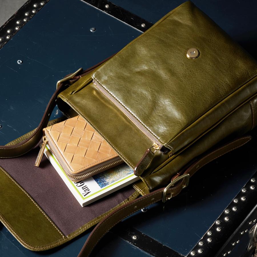 【ココマイスター】ダブルウッド・クラシカルミニショルダー ミニバッグ メンズ 日本製 ヌバック ダブルウッド ショルダーバッグ セカンドバッグ | COCOMEISTER | 13