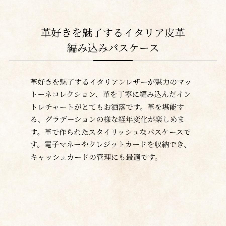 【ココマイスター】マットーネ・オリヴェートパスケース メンズ 革 日本製 ブランド カードケース 経年変化 | COCOMEISTER | 05