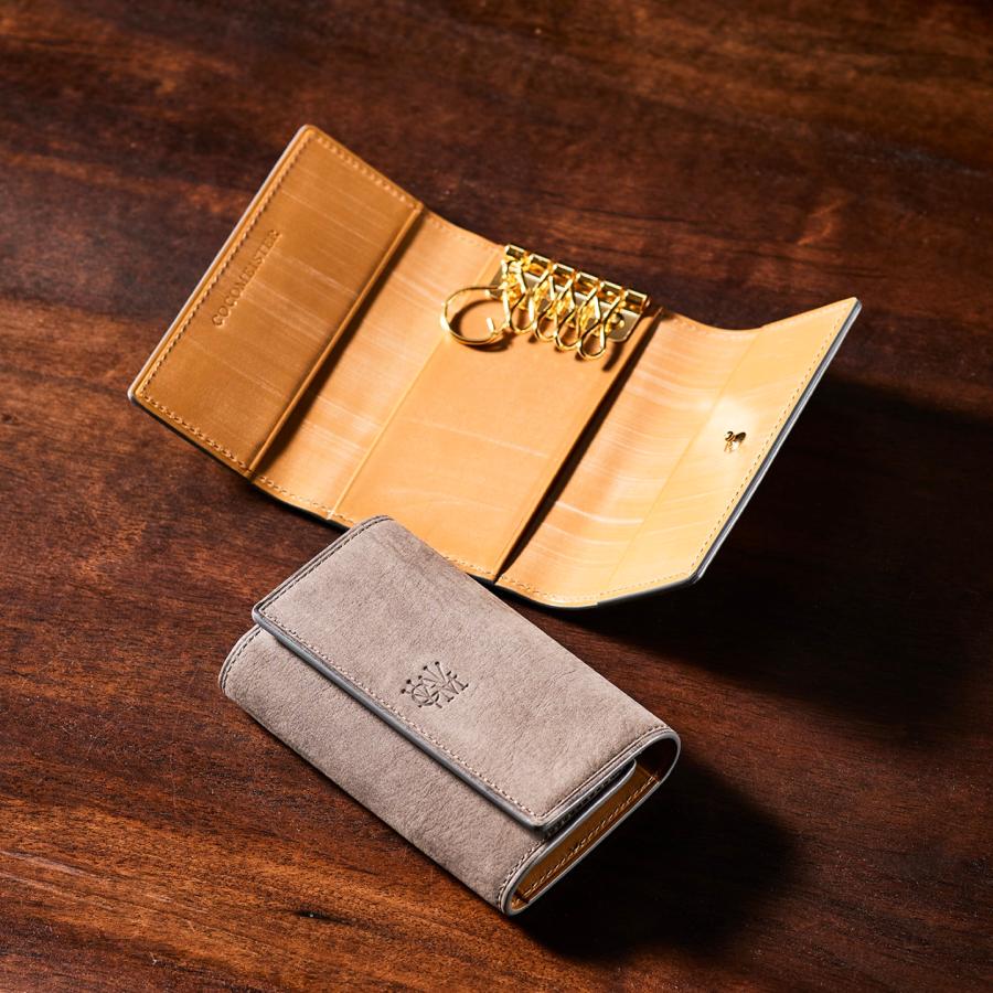 【エイジング6年物】ココマイスター　ヌメ革　レザーキーケース ナチュラル色 エイジング6年物】ココマイスター ヌメ革 レザーキーケース