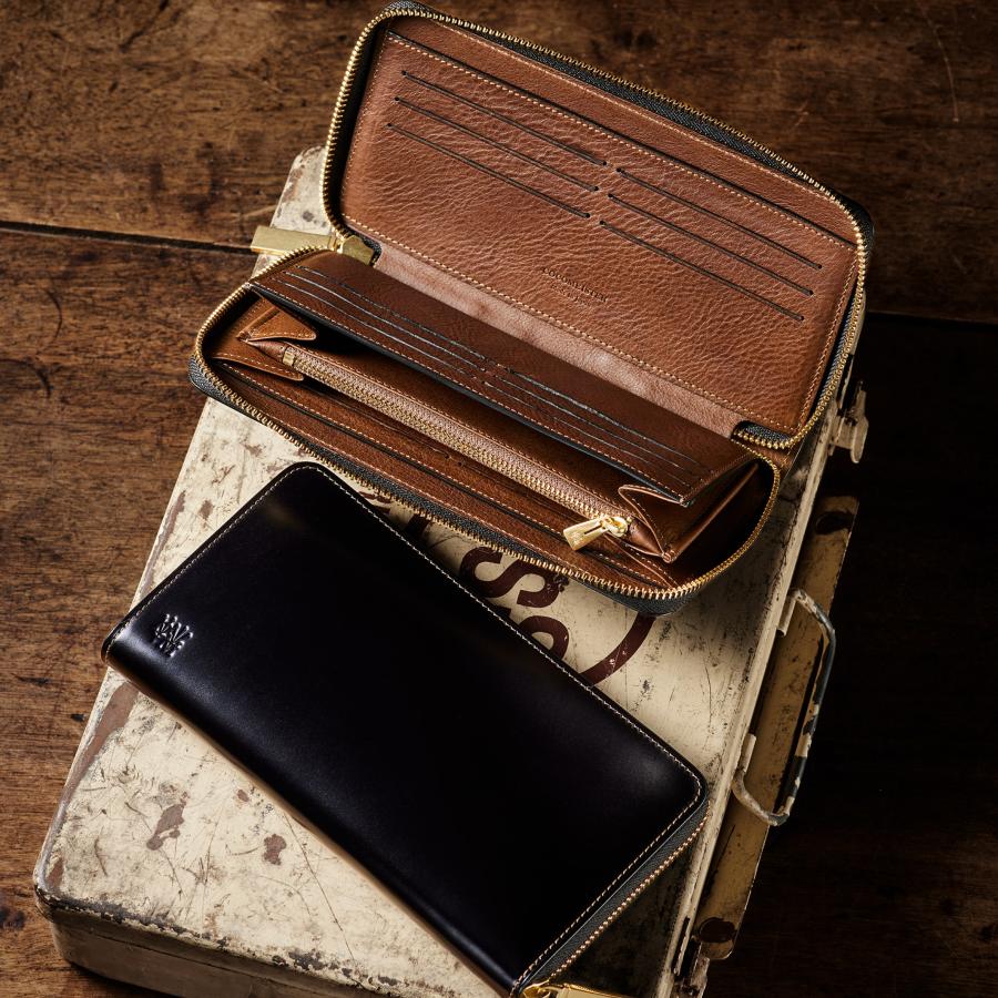 【ココマイスター】マーパット・ヴァイパー オープン型ラウンド束入れ 長財布 メンズ 水染めコードバン | COCOMEISTER | 14