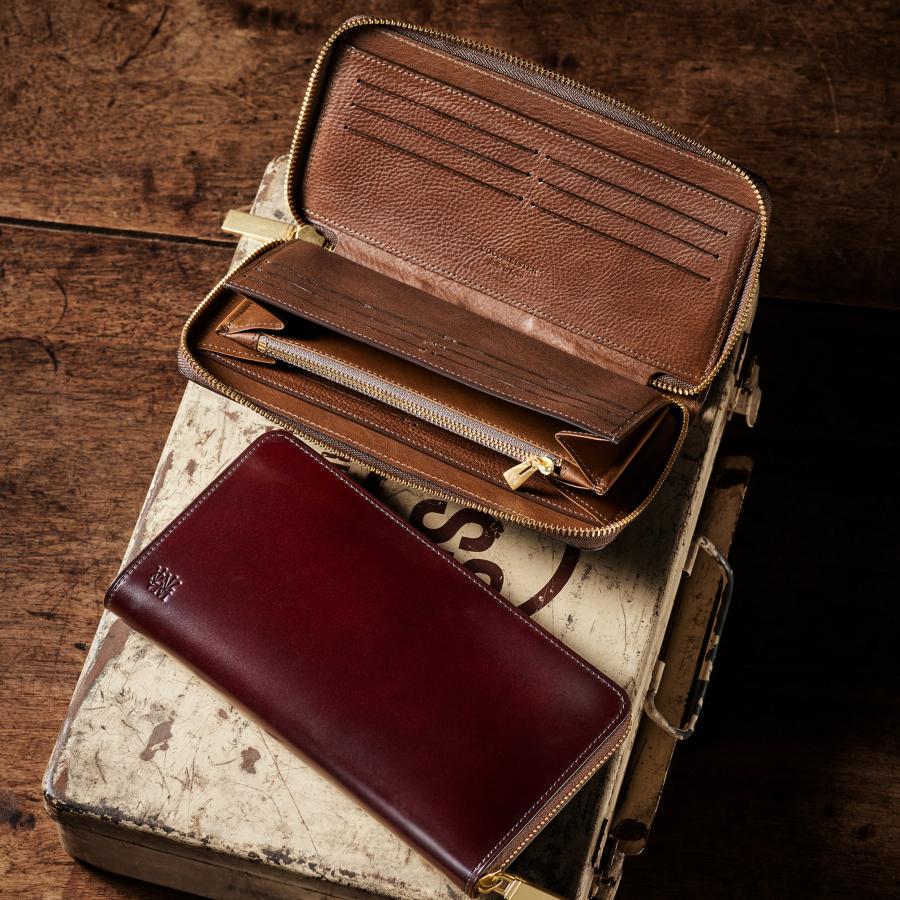 【ココマイスター】マーパット・ヴァイパー オープン型ラウンド束入れ 長財布 メンズ 水染めコードバン | COCOMEISTER | 06