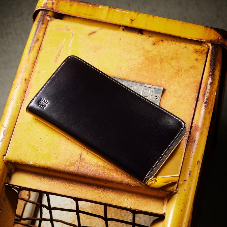 【ココマイスター】マーパット・ヴァイパー オープン型ラウンド束入れ 長財布 メンズ 水染めコードバン | COCOMEISTER | 08