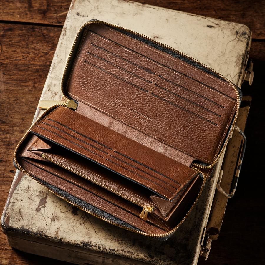 【ココマイスター】マーパット・ヴァイパー オープン型ラウンド束入れ 長財布 メンズ 水染めコードバン | COCOMEISTER | 09