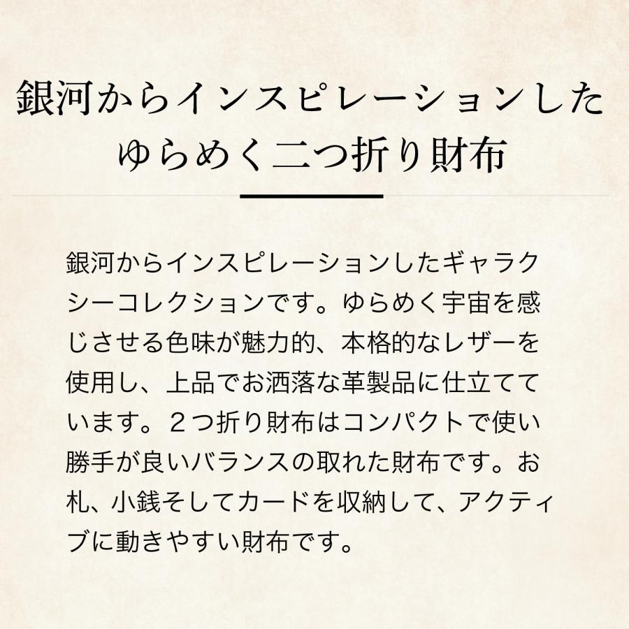【ココマイスター】ギャラクシー・ヨハンボーデ メンズ 革 日本製 ブランド 2つ折り財布 ヴィンテージWAXレザー マルティーニ | COCOMEISTER | 03