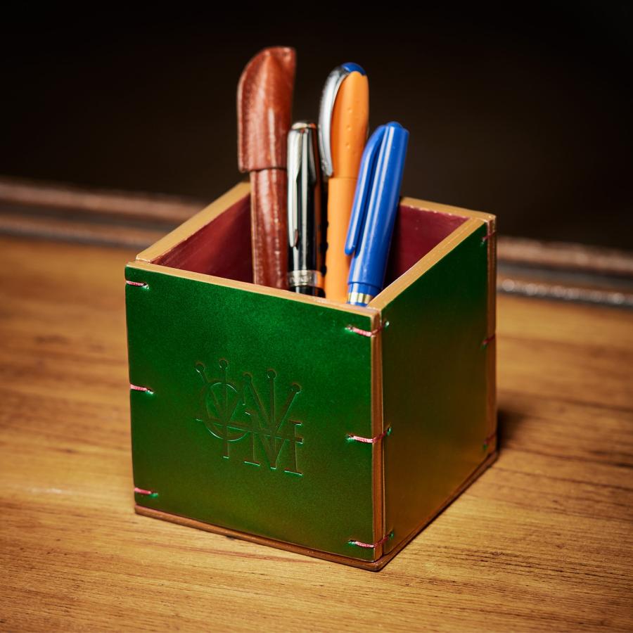 【ココマイスター】マイスターコードバン・トレンチボックス ペン立て メンズ 革 日本製 ブランド ホームインテリア |  | 15