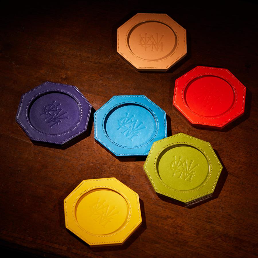 【ココマイスター】レーシングカラーズ・PENTAGONコースター メンズ 革 日本製 ブランド ホームインテリア サンタクローチェレザー | COCOMEISTER | 18