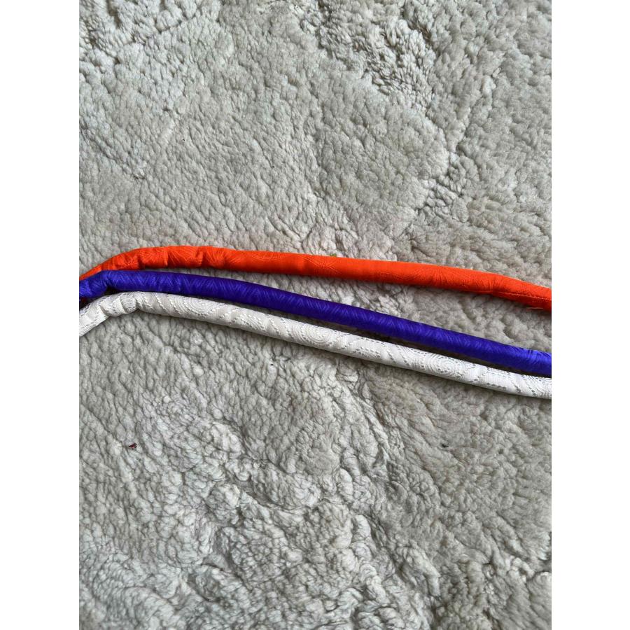 　貸衣装処分品 青白オレンジ　3本 正絹　白色150ｃｍ　まるごけ　帯締め　計3本 | 