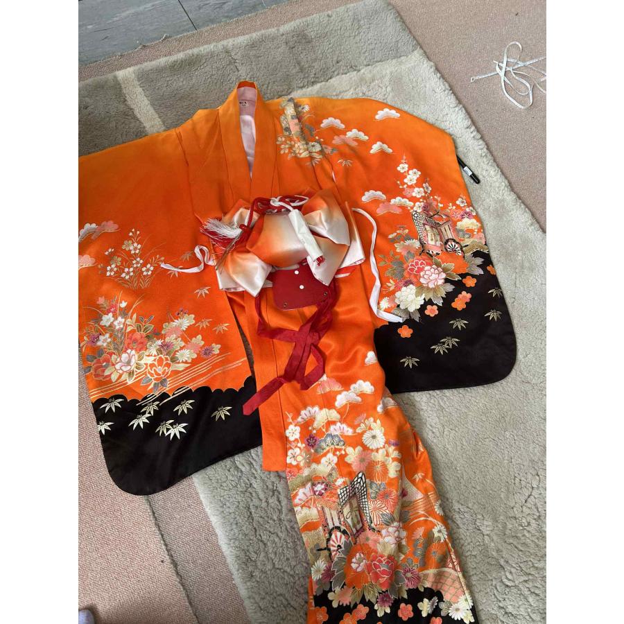 貸衣装処分品 753 オレンジ　長襦袢と着物 |  | 02