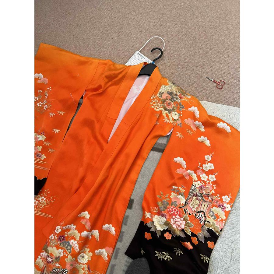 貸衣装処分品 753 オレンジ　長襦袢と着物 |  | 03