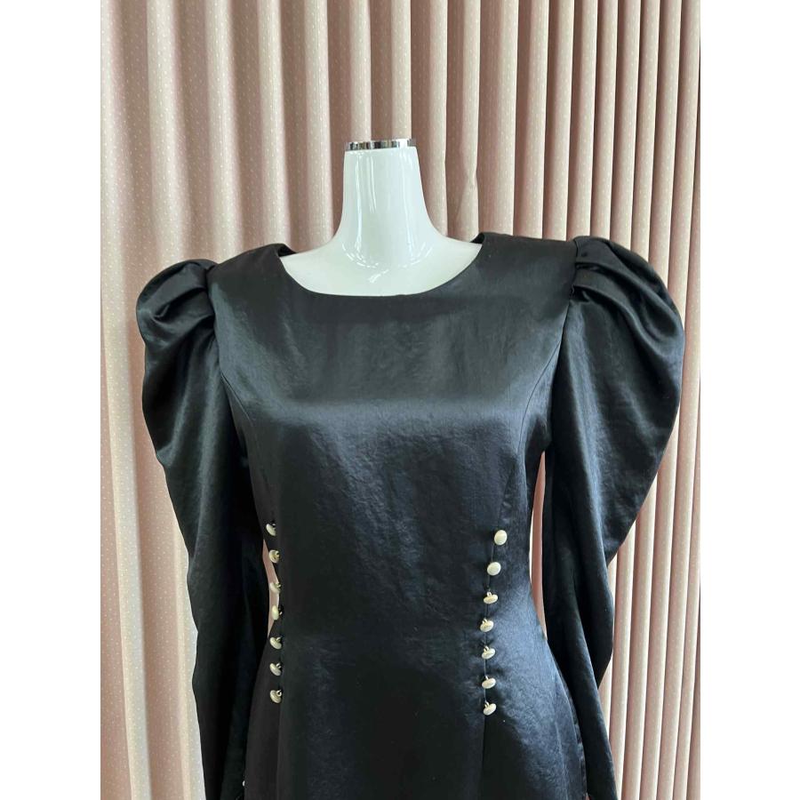 貸衣装処分品 ゲストドレスワンピース　黒　80年代　肩パット | 
