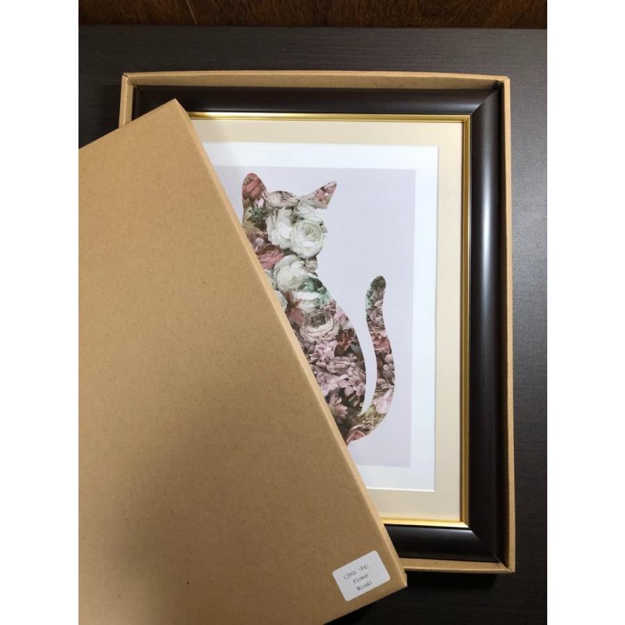 額 花 猫 インテリア モノトーン モダン アート 壁飾り 壁掛け 名画