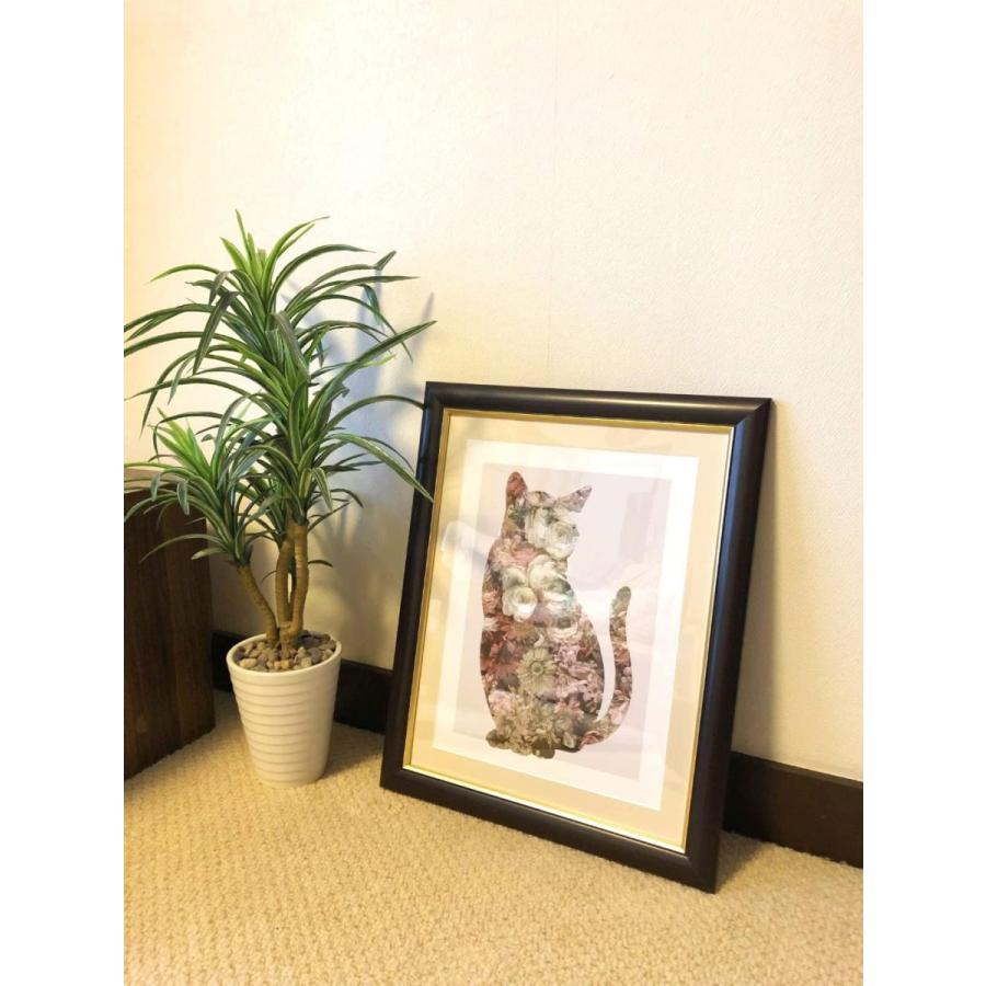 額 花 猫 インテリア モノトーン モダン アート 壁飾り 壁掛け 名画