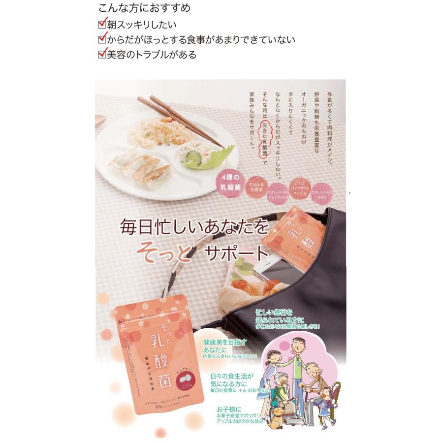 EM生活 そっと乳酸菌 60粒入 [M便 1/6] : coco natural(ココナチュラル