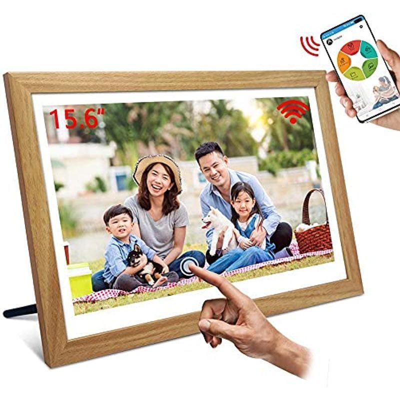 安い Wi Fiデジタルフォトフレーム Moonka 15 6インチ Ios Androidア クラウドデジタルフォトフレームタッチスクリーン付き デジタルフォトフレーム 写真立て
