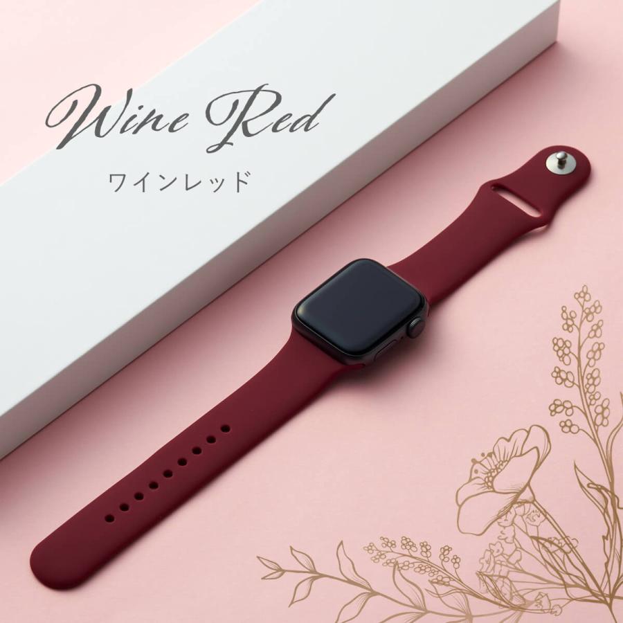 アップルウォッチ バンド ベルト シリコン 38mm 女性 ブラック